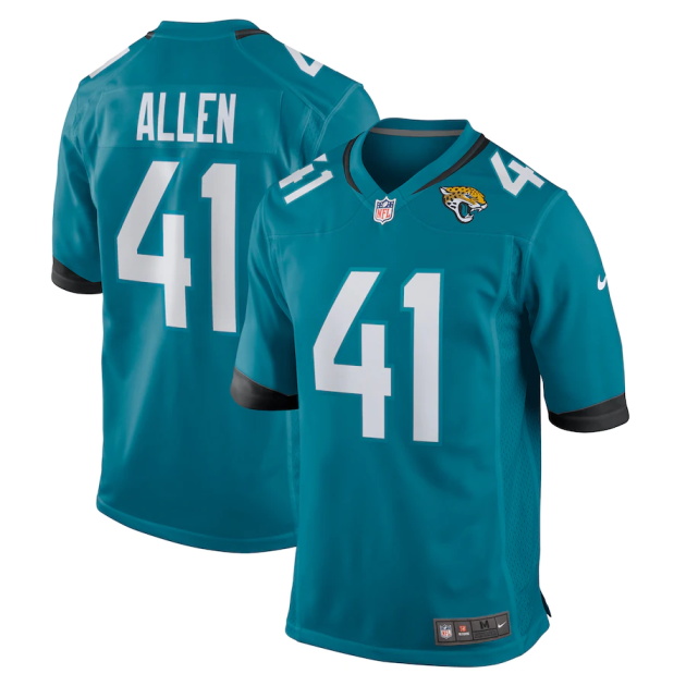 mens nike josh allen teal jacksonville jaguars game jersey